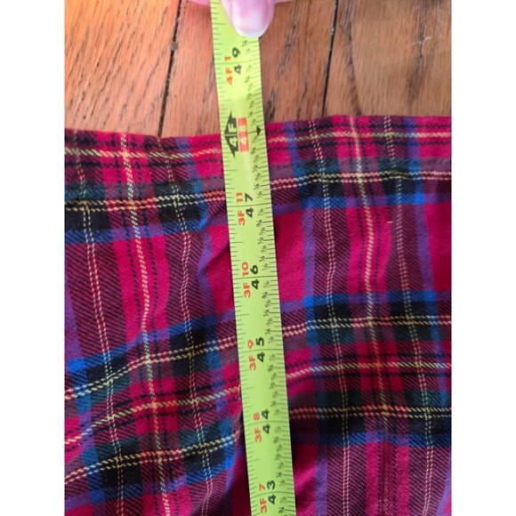 Charter Club Red Plaid Flannel Nightgown W Lace Trim Button Front 2X 100% Cotton - Picture 6 of 6